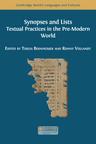 Synopses and Lists: Textual Practices in the Pre-Modern World - cover image